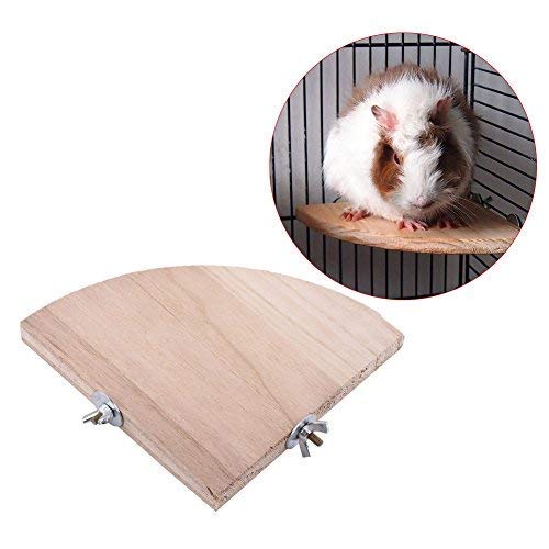 HEEPDD Bird Platform, Wooden Bird Cage Corner Perch Stand Fan Shape Springboard for Small Animals Parrot Hamster Parakeet Conure Cockatiel Budgie Gerbil Rat Mouse - PawsPlanet Australia