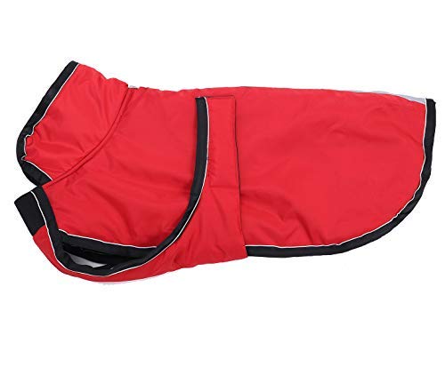 [Australia] - Reflective Parka 300D Dog Coat, Waterproof Dog Jacket for Small Medium Large Dogs with Harness Hole S Red 