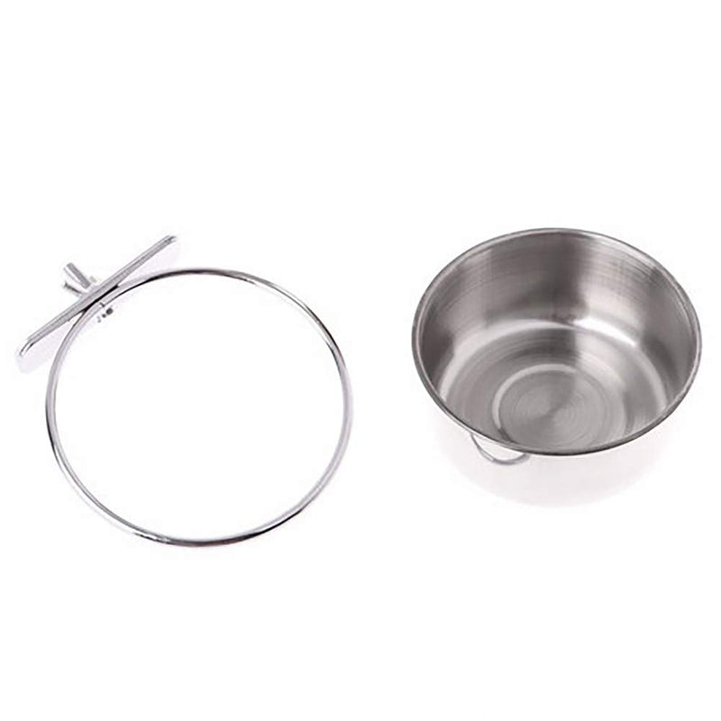 zunbo 1pcs Stainless Steel Bird Food Cups Parrot Bowl Food Water Feeder Cups for Parrot Budgie Silver - PawsPlanet Australia