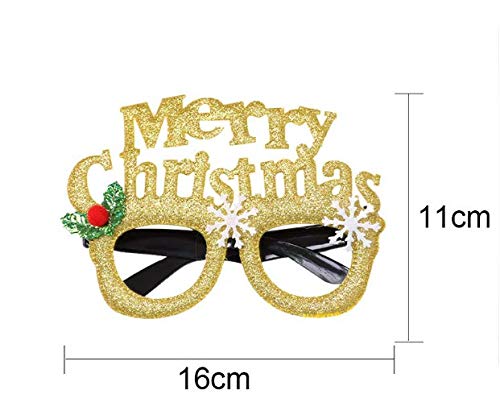 Nenluny 6 Pack Christmas Headbands & Glittered Christmas Glasses Frames for Christmas Holiday New Years Decoration - PawsPlanet Australia