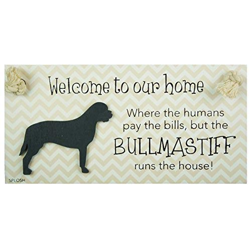 Splosh Precious Pet Dog Plaque and Dog Lead Hook Pack, Bull Mastiff. The funny signs are a personalised mini addition to any dog lovers home, and a welcomed accessory for all dogs. - PawsPlanet Australia