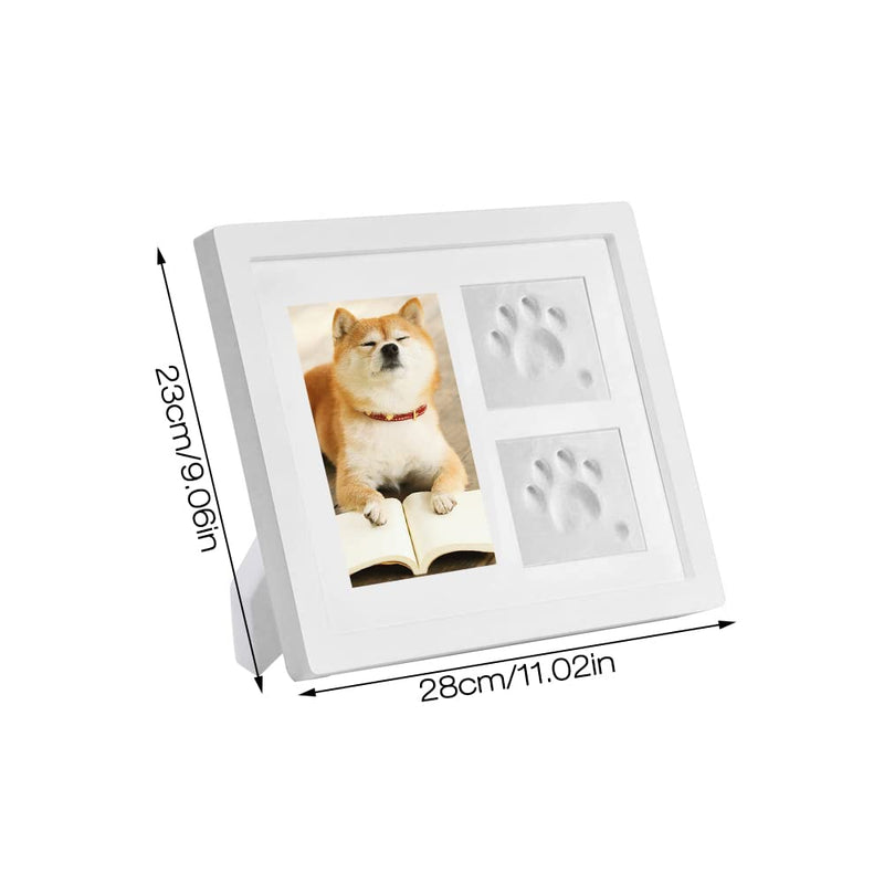 Gobesty Pet Pawprint Keepsake Kit, Paw Print Kit Frame, Pet Memorial Photo Frame, Great for Dog Or Cat,White - PawsPlanet Australia