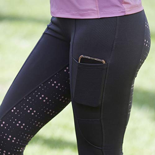 Dublin Performance Cool-It Dot Print Gel Riding Tights Grey EU 36 / US 18 - PawsPlanet Australia