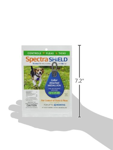 [Australia] - Durvet Spectra Shield Collar Attached Medallion for Small Dogs, 14 to 29-Pound 