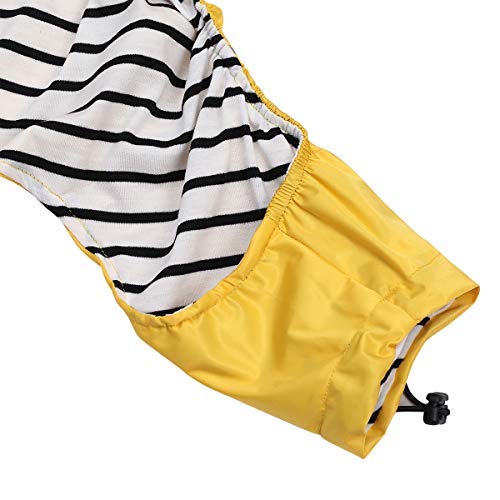Ctomche Dog Raincoat,Waterproof Dog Raincoat,Lightweight Packable Jacket with Reflective Stripes for High Visibility Safety,Zip Up Dog Raincoat for Small Medium Large Dogs Yellow-XS X-Small(Length:28CM-30CM) - PawsPlanet Australia