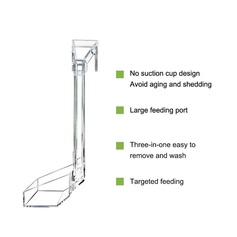 Shrimp Feeding Tube Tray,Acrylic Shrimp Feeder Feeding Dish Fish Feeder Tube for Fish Tank Aquarium S - PawsPlanet Australia