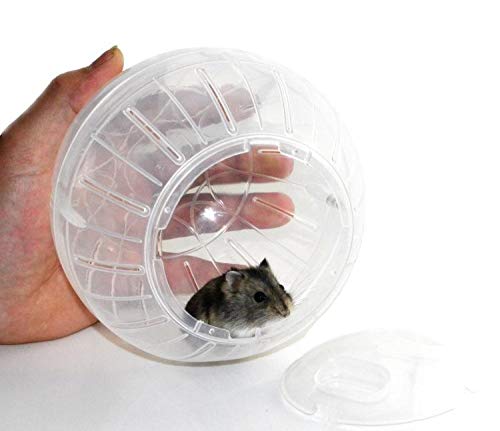 JUILE YUAN Silent Hamster Mini Running Activity Exercise Ball 4.72 inch Toy Transparent Hamster Ball Dog Special Toy Ball Small Animals Cage Accessories Blue - PawsPlanet Australia