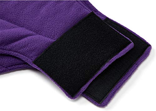 Morezi Dog Coat, Dog Jumper Soft Thick Polyester Fleece Dog Jacket Coat Waistcoat Winter Warm Clothes Reversible Dog Coat for Puppy Medium Large Dogs - Purple - M Medium(Length: 25cm) - PawsPlanet Australia