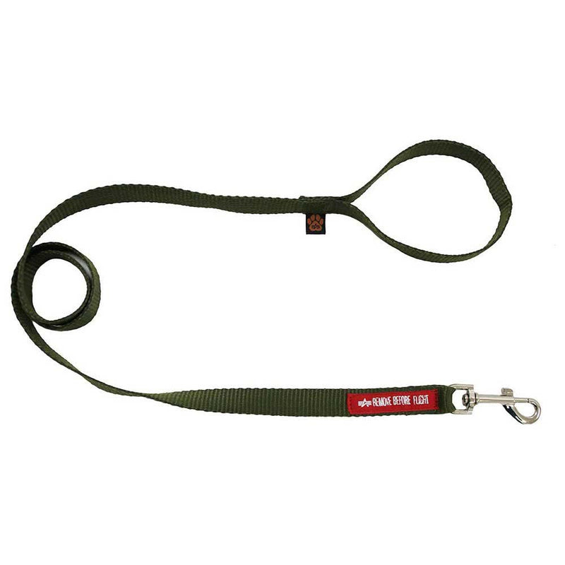 Alpha Industries Basic Dog Leash Robust leash Dark Olive M suitable for everyday use - PawsPlanet Australia