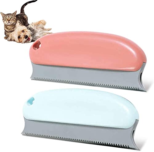 Pack of 2 animal hair removers, dog brush, animal hair brush, cat brush, long hair, pet hair remover deshedding tool, undercoat brush, cat, pet hair remover, brush, hair removal brush for dogs, cars - PawsPlanet Australia