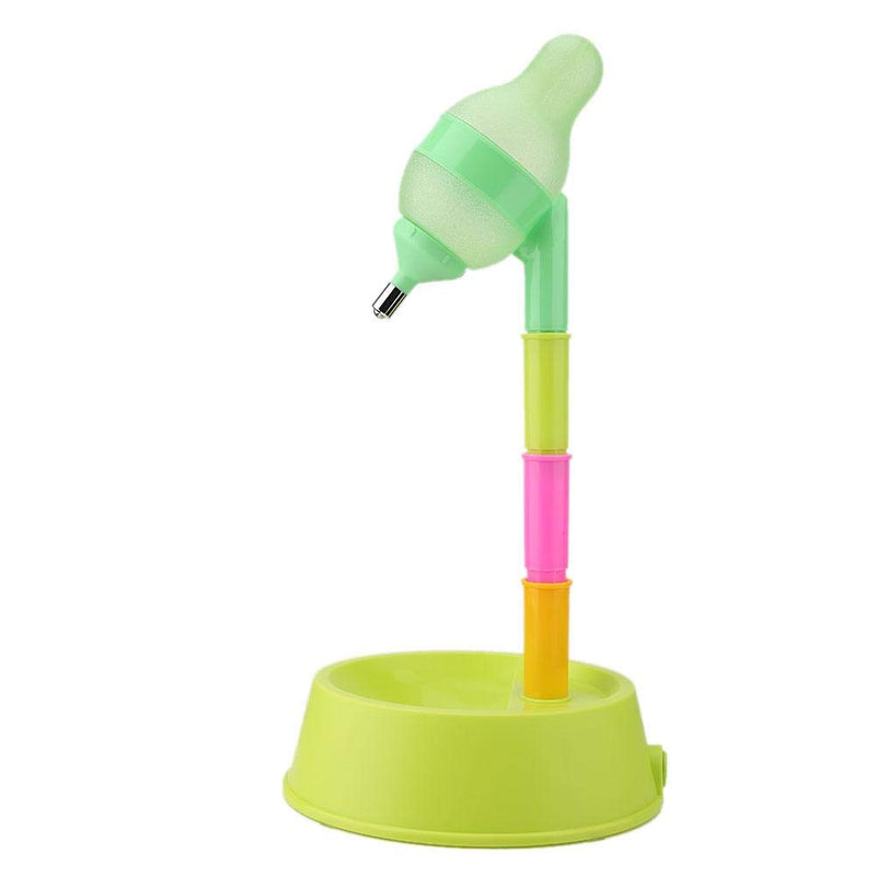 Pet Water Dispenser Pet Cat Standing Water Dispenser Cat Dog Standing Bowl Adjustable Height Water Feeder Drinking Bottle with No-drip Nozzle(Green) Green - PawsPlanet Australia