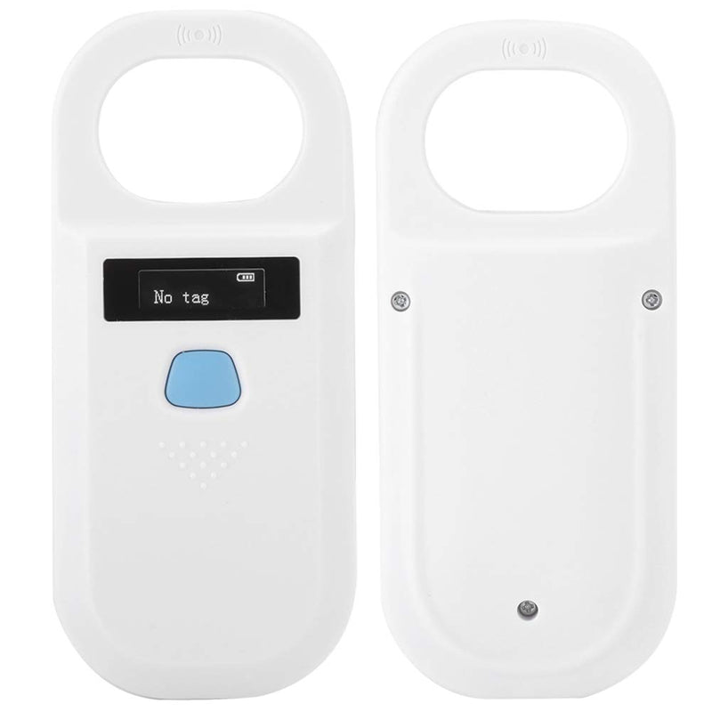 Portable Pet Handheld Microchip Scanner for EMID/FDX-B with LED Display HighBrightness for Dog Cat Pet Tracking(white) white - PawsPlanet Australia