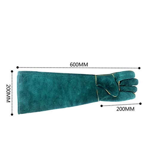 Nomo NFF-58 Pet Bite-proof Gloves Animal Handling Gloves Strengthen Leather Pet Reptile Handling Gloves Bite Resistant Protection Gloves for Dog Cat Bird Snake Parrot Lizard Reptile Bathing Grooming - PawsPlanet Australia