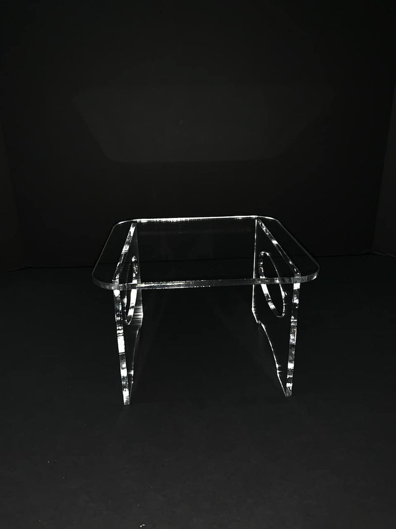 Clear 1/4" Acrylic Skimmer Stand 8x8x4 - PawsPlanet Australia