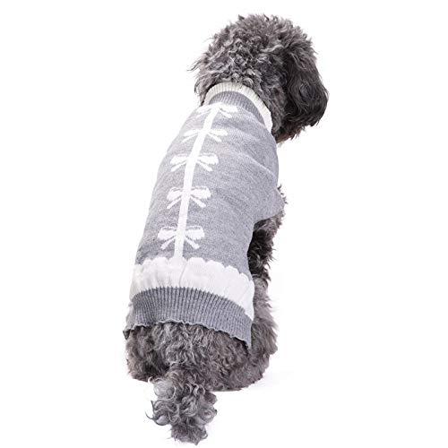 RC GearPro Cute Dog Sweater Knit Elegant Bow Style Sweater Pet Clothes Autumn Winter (XL) XL - PawsPlanet Australia