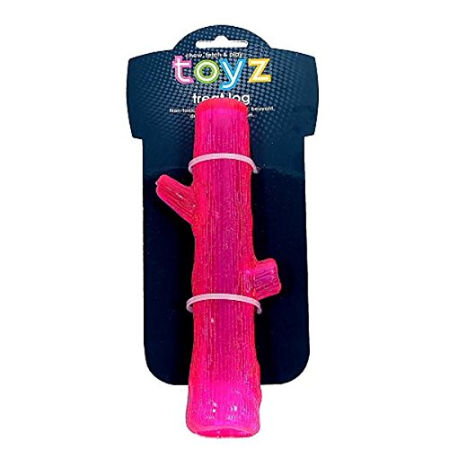 Toyz by Petface Log Treat Toy, Small, Blue/Green/Pink - PawsPlanet Australia