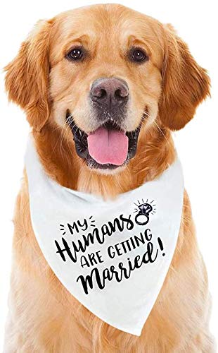 [Australia] - My Humans are Getting Married Dog Bandana, Wedding Dog Bandana, Dog Engagement Announcement, Wedding Photo Prop, Pet Scarf, PetPhoto Prop, Pet Scarf, Pet My Humans are Getting Married Dog Bandana 