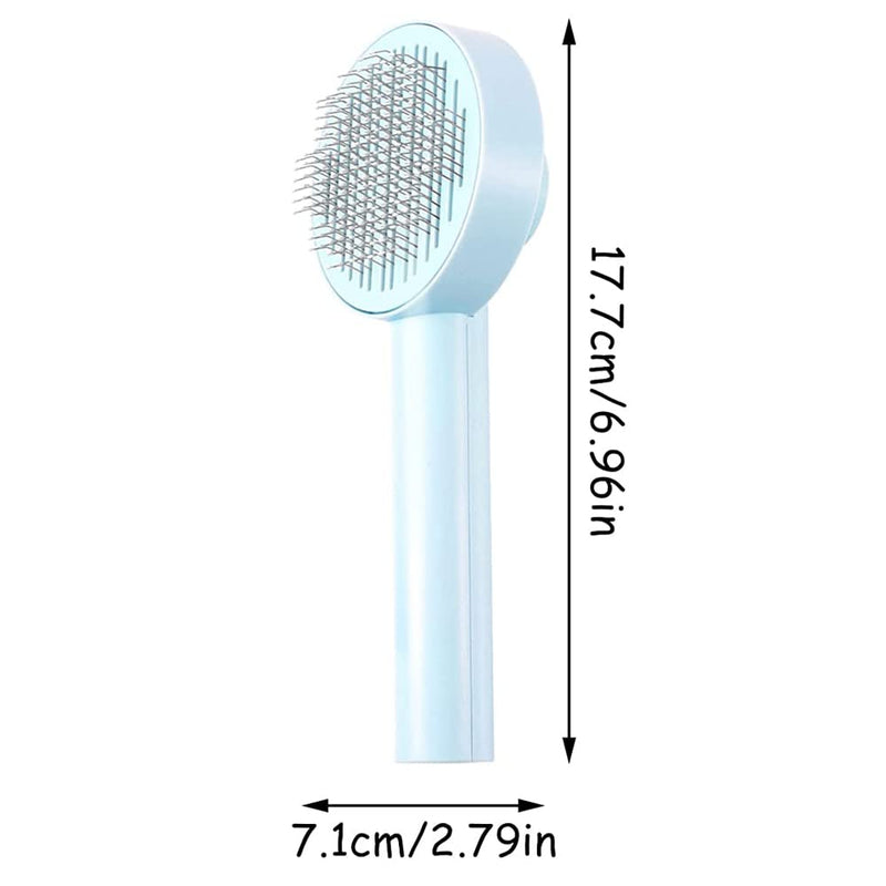 Cat brush short hair, cat brush dog brush, cat brush, self-cleaning cat dog brush for removing loose undercoat and mats, donut cat hair brush for pets for grooming. - PawsPlanet Australia