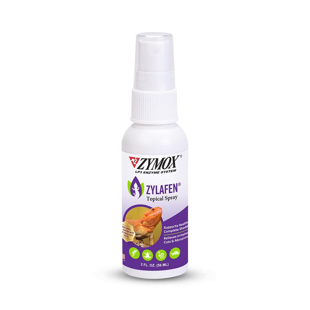 Zymox Zylafen Topical Spray for Reptiles, 2 oz. – Supports Healthy, Complete Shedding for Lizards, Snakes, Turtles & Frogs – Soothes Irritated Skin: Abrasions, Wounds, & Abnormal Shedding - PawsPlanet Australia