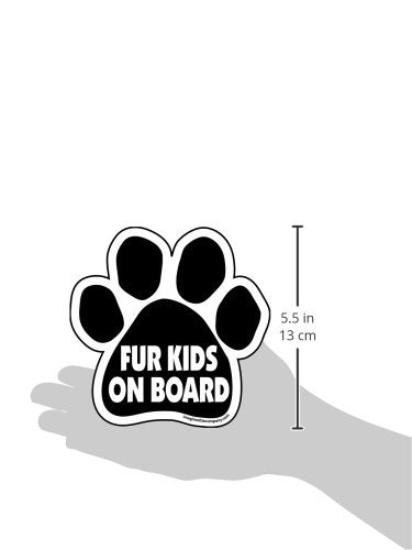 Imagine This Fur Kids on Board Paw Car Magnet, 5-1/2-Inch by 5-1/2-Inch - PawsPlanet Australia