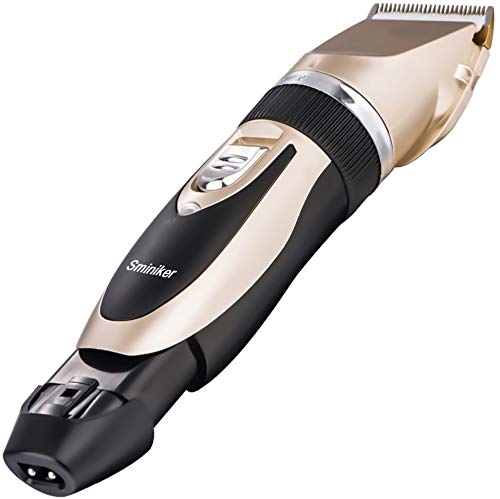 Sminiker Professional Rechargeable Cordless Dogs Cats Horse Grooming Clippers - Professional Pet Hair Clippers with Comb Guides for Dogs Cats Horses and Other House Animals Pet Grooming Kit - PawsPlanet Australia