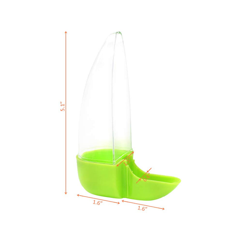 Jmxu's Bird Feeder and Drinker Set, Clear Plastic Seed &Water Dispenser, 7 Days Capacity, Fits Most Cage, Automatic Feeding for Parrot Parakeets Canaries Finches Budgie 70ml - PawsPlanet Australia