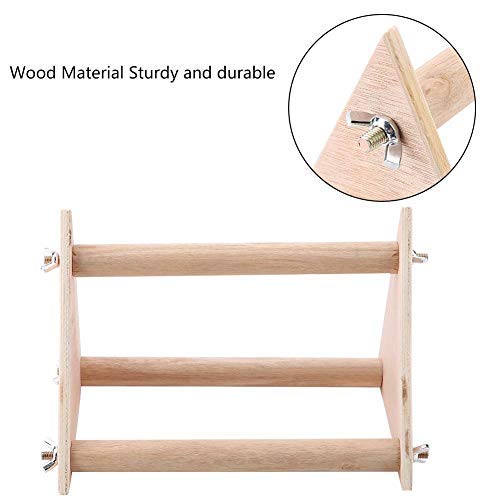 HEEPDD Parrot Stand Perch, Pet Bird Standing Playground Funny Wooden Activity Training Toy for Budgies Parakeet Cockatiel Cockatoo Lovebird - PawsPlanet Australia