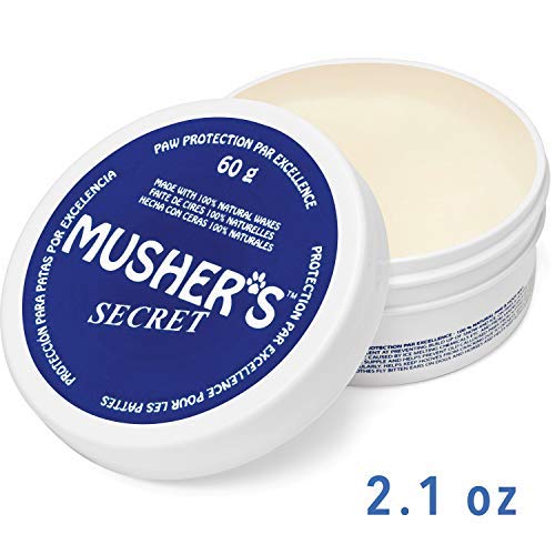 [Australia] - Musher's Secret Dog Paw Wax (2.1 Oz): All Season Pet Paw Protection Against Heat, Sand, Snow. with Beeswax, Great for Dogs, Cats, Horses, and Chickens 