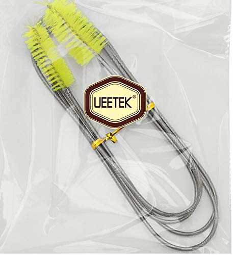 UEETEK Stainless Flexible Cleaning Brush Double Ended Canister Filter Tube Hose Pipe Clean for Fish Tank Aquarium Blue - PawsPlanet Australia