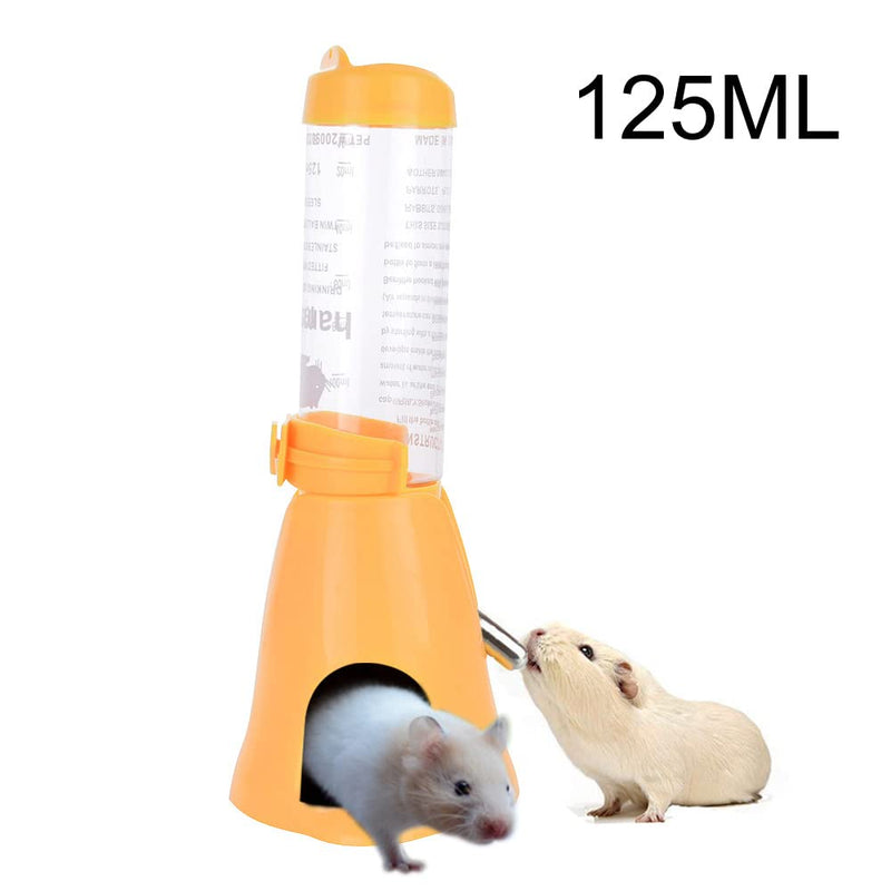 ShareWe Hamsters Water Bottle Automatic Water Feeder Dispenser Hanging Water Feeding Bottles for Rats, Guinea pigs, Ferrets, Rabbits Small Animals (125ML, Yellow) - PawsPlanet Australia