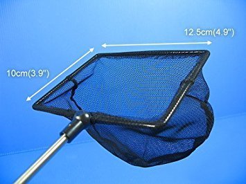 [Australia] - Aquarium Adjustable Fish NET 4.9"x3.9" Fine Mesh Stainless Steel Handle Shrimp 