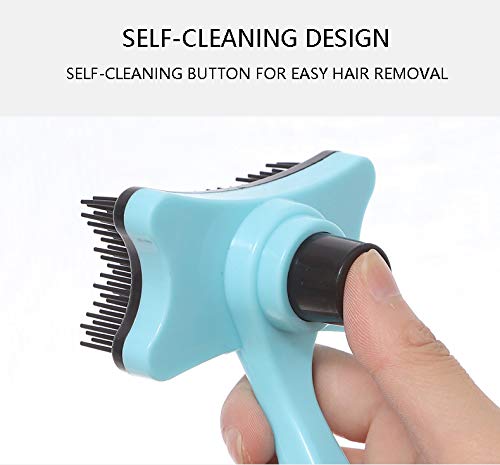 Skypio Cat Brush Self Cleaning Brush Pet Grooming Brushes Soft for Small, Medium & Large Dogs Cats with Short to Long Hair, Professional Deshedding Tool - Reduces Shedding by up to 95% - PawsPlanet Australia