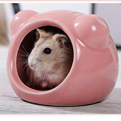 Small Animals Bowl, Detachable Cage Feeder and Guinea Pig Water Bottle No Drip, Pet Ceramic Water & Food Feeder, Small Animal Supplies for Rabbit Parrot Squirrels Chinchilla Hamster Ferret (Pink) Pink - PawsPlanet Australia