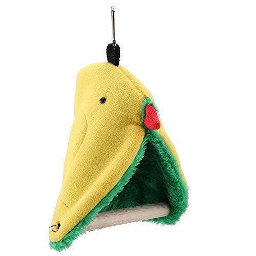 Bird Parrot Standing Perch, Parrots Triangle Hammock Cage Hanging Plush Tent Bed Toys for Budgies Small Cockatiel Conure Canaries Lovebird - PawsPlanet Australia