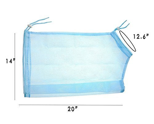 [Australia] - TECH-P Creative Life Adjustable Multifunctional Polyester Cat Washing Shower Mesh Bags Pet Nail Trimming Bags-Blue 