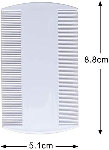 A1SONIC® White Durable Double Sided Nit Combs for Head Lice Detection Comb with Holder (Also Ideal for Pet Flea) its removes Nits, Lice and Fleas and Eggs - PawsPlanet Australia