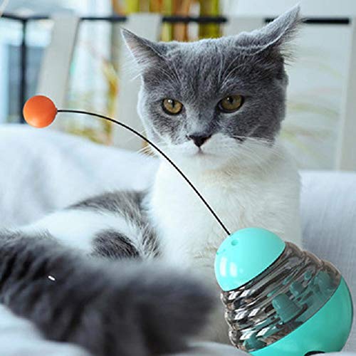 [Australia] - YINJIE Cat Toy Leakage Food Ball Toys Cat Tumbler Toy Ball Kitten Roly-Poly Treat Toys, Kitty Slow Food Dispensing Puzzle Toy 