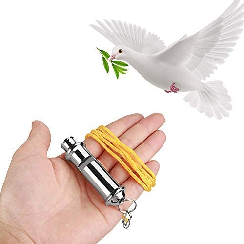 Zyyini Pigeon Whistle, Dog Training Whistles, Stainless Steel Ultrasonic Pigeon Whistle Lanyard Training Whistle Behavior Recall Trainer With Ring For Bird Pet Birds Pigeon Parrots - PawsPlanet Australia