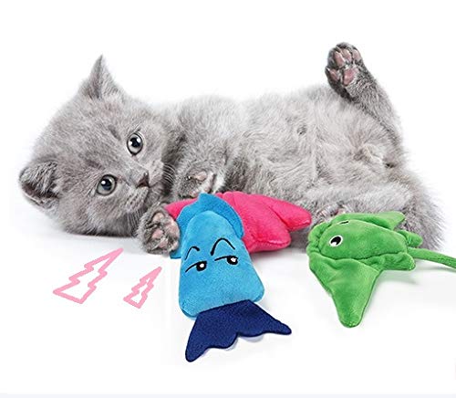 AWOOF Cat Toys Catnip Cat Chew Toys Plush Interactive Cute Cat Entertaining Toys for Cat Playing Chewing Grinding Claw and Teeth Cleaning - PawsPlanet Australia