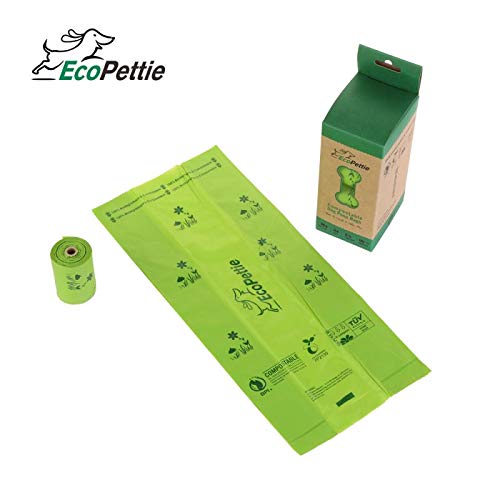 [Australia] - EcoPettie Pet Waste Bags Biodegradable 8 Rolls per Box 96 pcs Extra Large Super Thick Leak Proof-ASTM D6400 and OK-Compost Certified as 100% Biodegradable,Organic Compostable Dog Poop Bags 