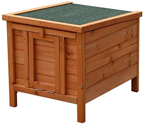 BUNNY BUSINESS Cat/Puppy/Rabbit/Guinea Pig Wooden Hide House, 51 x 44 x 42cm, Natural - PawsPlanet Australia