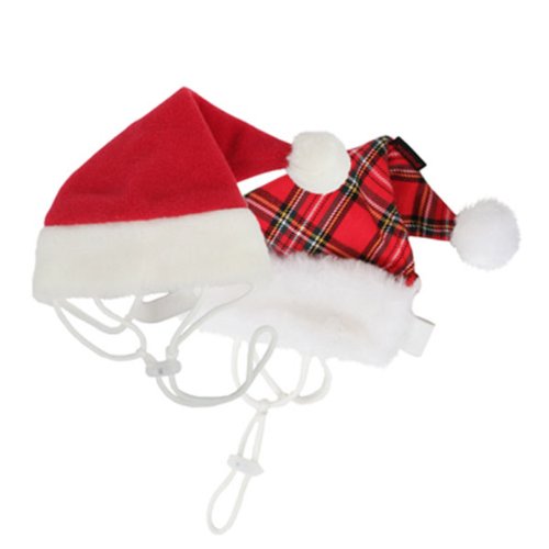 [Australia] - Puppia Santa Claus Hat CHECKERED RED Large 