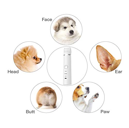 Dog Nail Grinder and Cordless Trimmer | 2 in 1 Grooming Tool for Pets | Trim Claws and Fur at Home | Quiet, USB Rechargeable, Washable | Pet Claw Care plus Precision Hair Clippers - PawsPlanet Australia