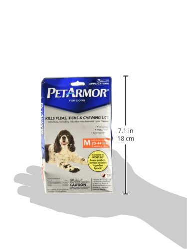 PetArmor for Dogs, Flea and Tick Treatment for Medium Dogs (23-44 Pounds), Includes 3 Month Supply of Topical Flea Treatments - PawsPlanet Australia