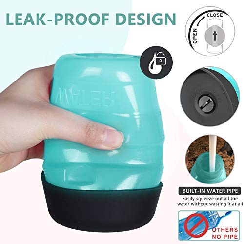 Portable Dog Water Bottle,Upgraded 2 in 1 Pet Travel Water Bottle and Bowl,Leakproof Pet Drinking Bottle for Dog Cat Outdoor Travel Walking,Lightweight Large Capacity Pet Water Bottles 18oz BPA Free Light Blue - PawsPlanet Australia