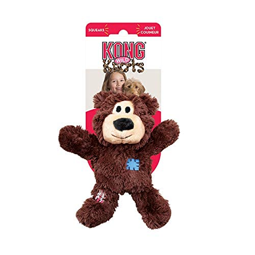 KONG - Wild Knots Bear - Internal Knotted Ropes and Minimal Stuffing for Less Mess (Assorted Colours) - For Medium/Large Dogs - PawsPlanet Australia