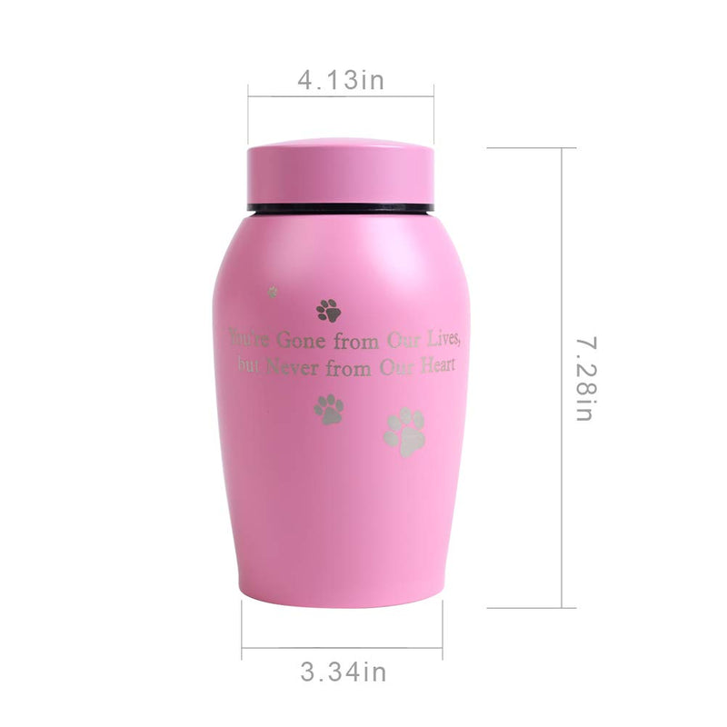 ENBOVE Funeral Cremation Urns for Dogs Cats, in Loving Memory Gone but Not Forgotten You Left Paw Prints on My Heart pink - PawsPlanet Australia