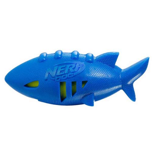 Nerf Dog VP6887E Super Soaker Shark Football, Blue, 17.8 cm - PawsPlanet Australia