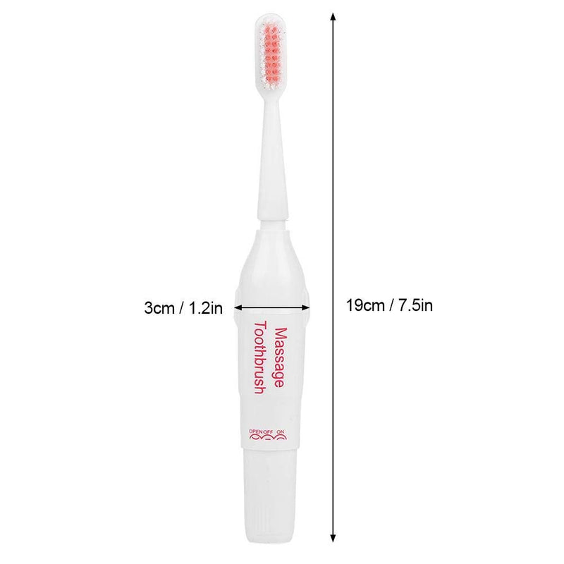 Dog Toothbrush, Professional Electric Pet Tooth Cleaning Tool with 2 Brush heads for Dog Calculus Removal and Cat Teeth Cleaning (Battery Not Included) (Red) Red - PawsPlanet Australia