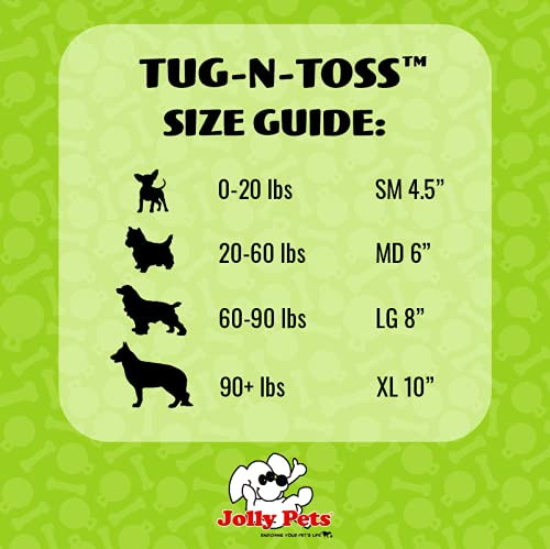 Jolly Pets Tug-n-Toss Dog Toy, 15 cm, Red 6 Inches/Medium - PawsPlanet Australia